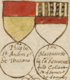 Wappen Philippe de Saint-Aubin & Marguerite de Beuvriere